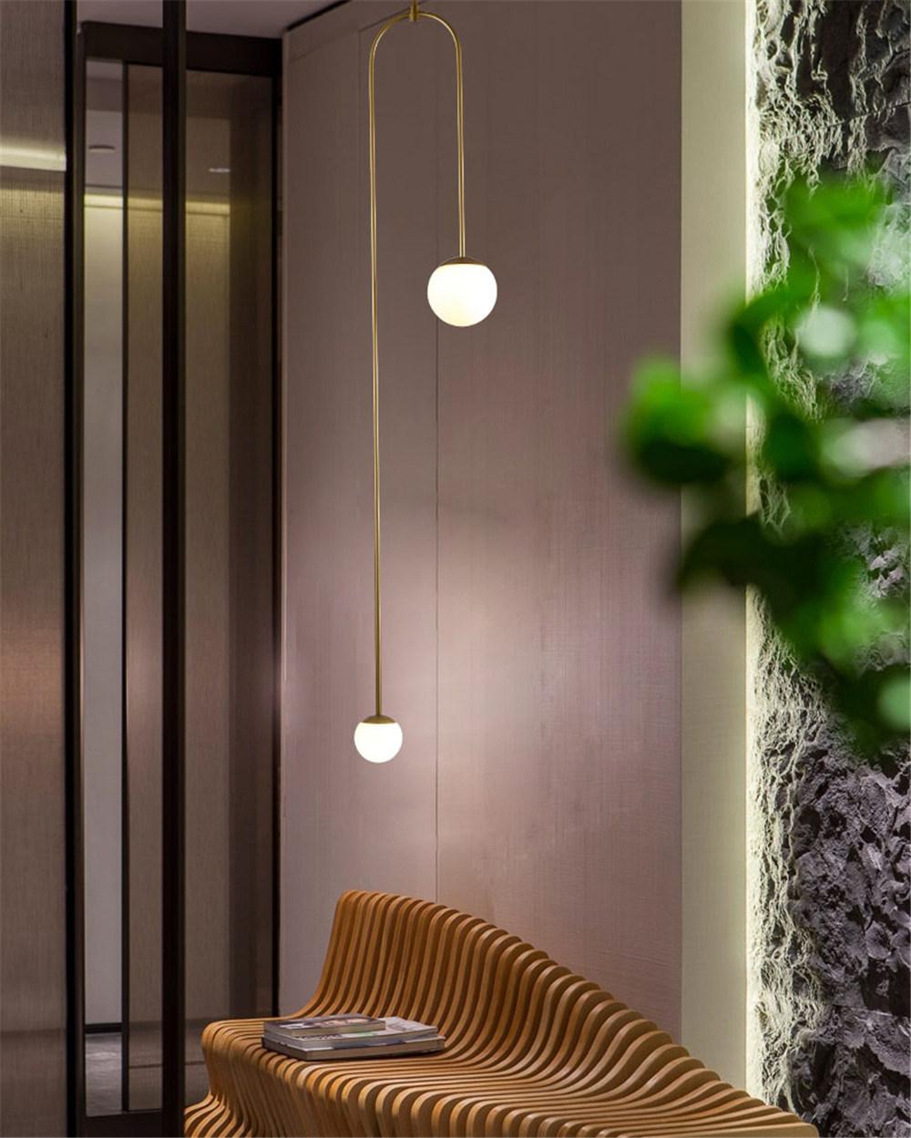 Interior Suspension Opal Glass Pendant Lamp for Wedding Decoration