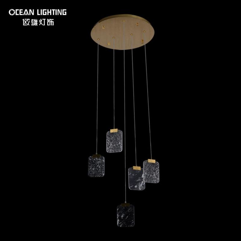 Wholesale Indoor Lighting Warm 3000K Metal Crystal 5*3W Chandelier Luxury