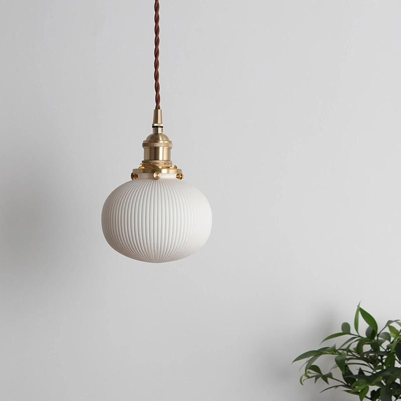 Japanese Style Lamp Personality Creative Pendant Light Luxury Simple Dining Room Bar Retro Pendant Light (WH-AP-238)