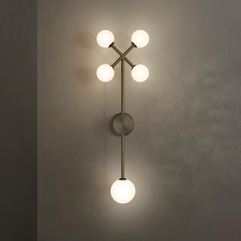 Copper Bedside Wall Lamp Bedroom Nordic Corridor Background Wall Creative Personality Lighting