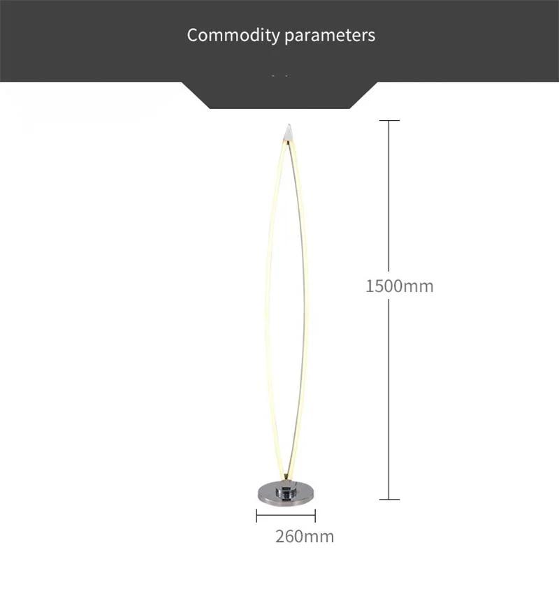 Creative Line Decoration Energy Saving Simple LED Modern Floor Lamp