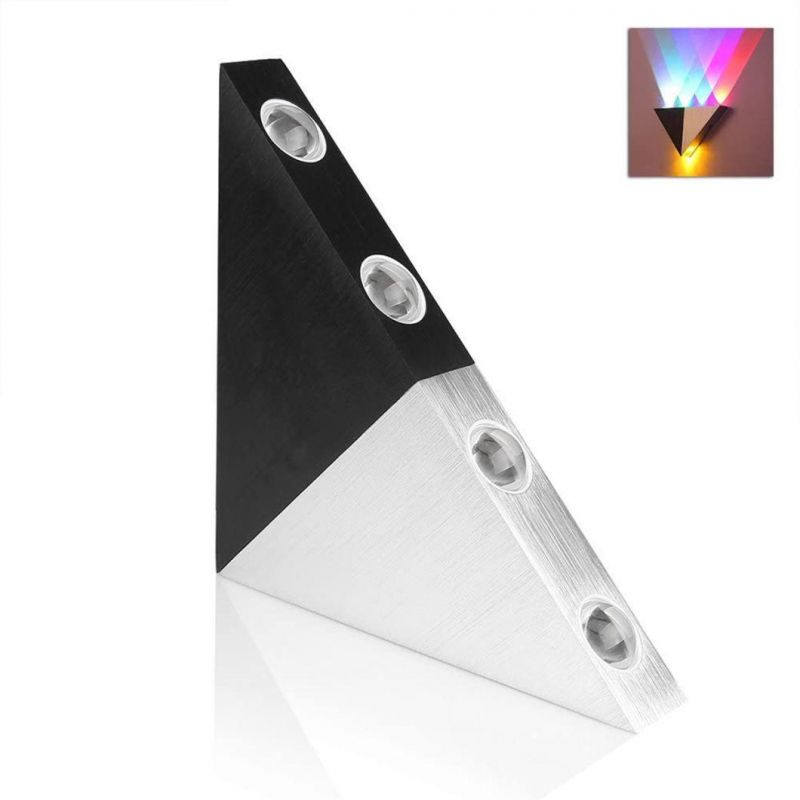 Modern Triangle 5W LED Wall Sconce Light Fixture Indoor Hallway up Down Wall Lamp Spot Light Aluminum Decorative Lighting for Theater Studio Restaurant Hotel