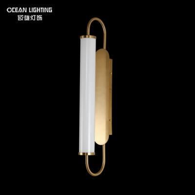 Hot Sale Luxury Bronze Gold Iron Glass 12W Wall Light