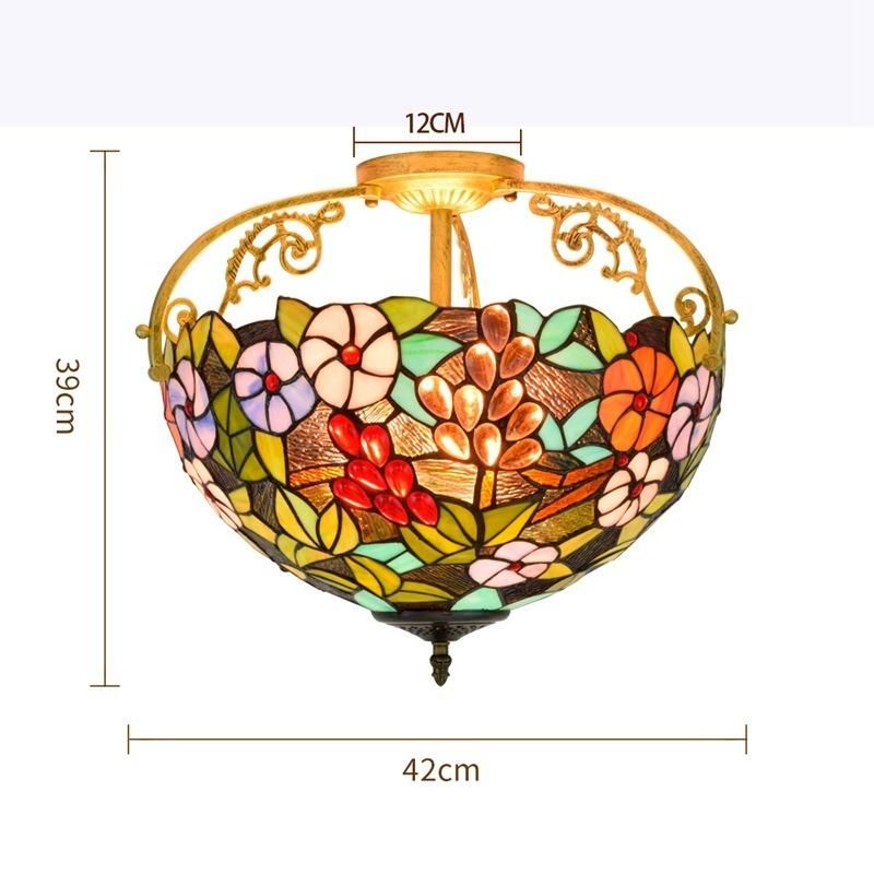 Turkish Colorful Glass Pendent Light Fixtures Kitchen Basket Empire Chandelier (WH-TA-35)