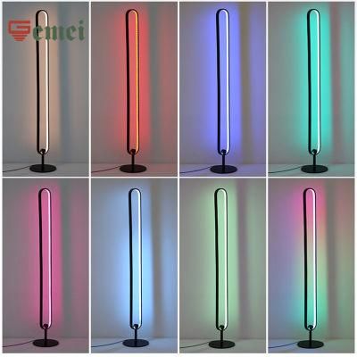 New Style RGB Remote Control Dimmable U-Type Floor Lamp 20W