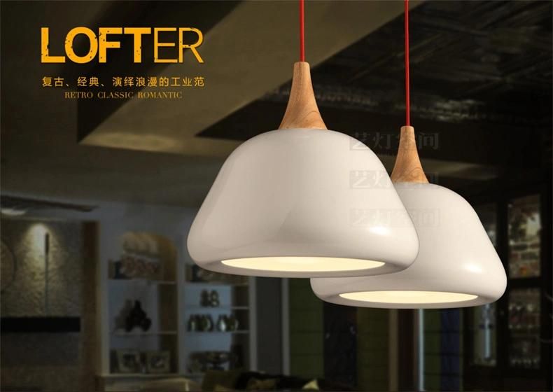 Simple Wood Pendant Lamp with Werner Scandinavian Kitchen Island Lighting (WH-AP-332)