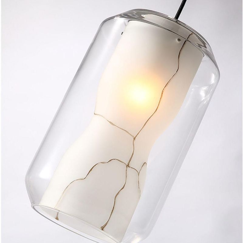 Nordic Modern Marble Pendant Lights Hall Restaurant Hotel Glass Pendant Lamp (WH-AP-204)