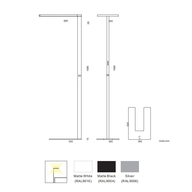 Cmn Best Intelligent Floor Light, Helios Series with Osram Daylight Sensor, Motion Sensor