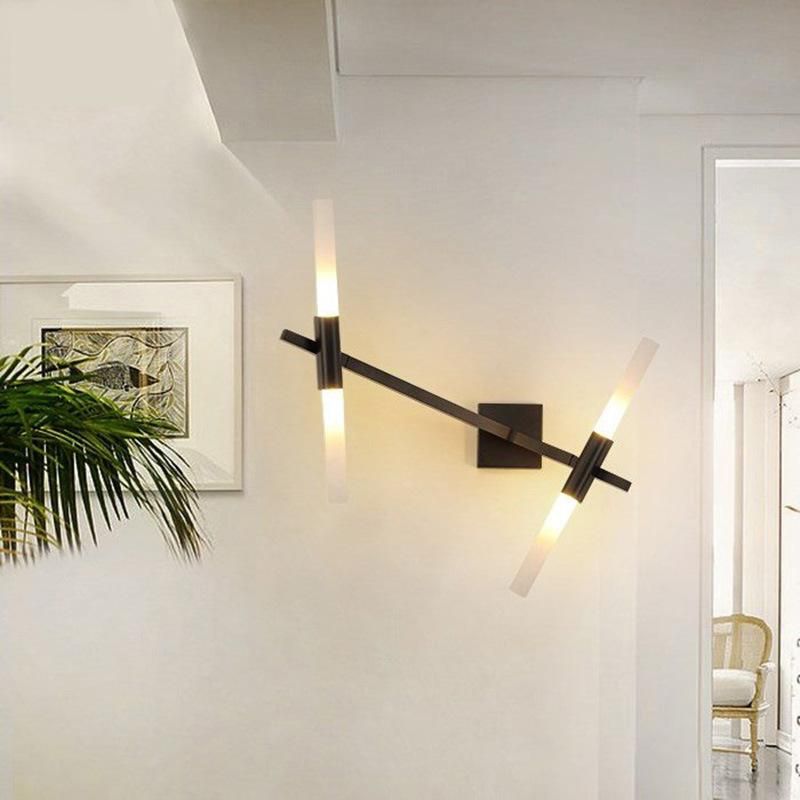 Wall Mount Light Gold Coffee Black Bedside Sconces Aisle TV Background Lamp Rotatable Wall Light (WH-OR-164)