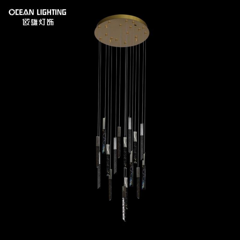 Golden Warm Lighting 3000K Metal 16*3W Crystal Chandelier Luxury