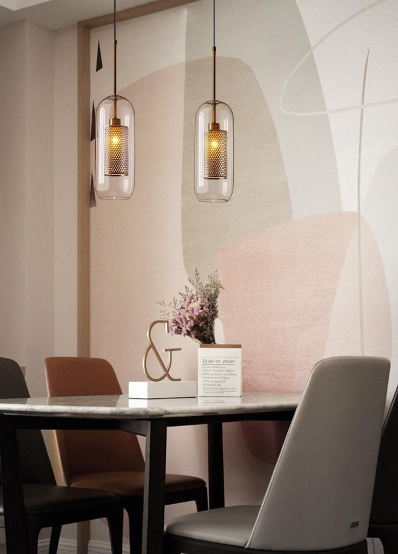 Modern Blown Clear Glass Pendant Lighting