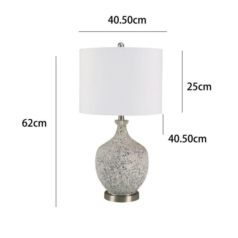 Wholesale Cheap Retro Table Lamp European Embossed Design Ceramic Bedside Lamp for Home Decor