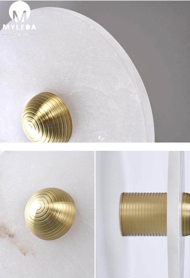 Modern Marble Brass Color Wall Lamp