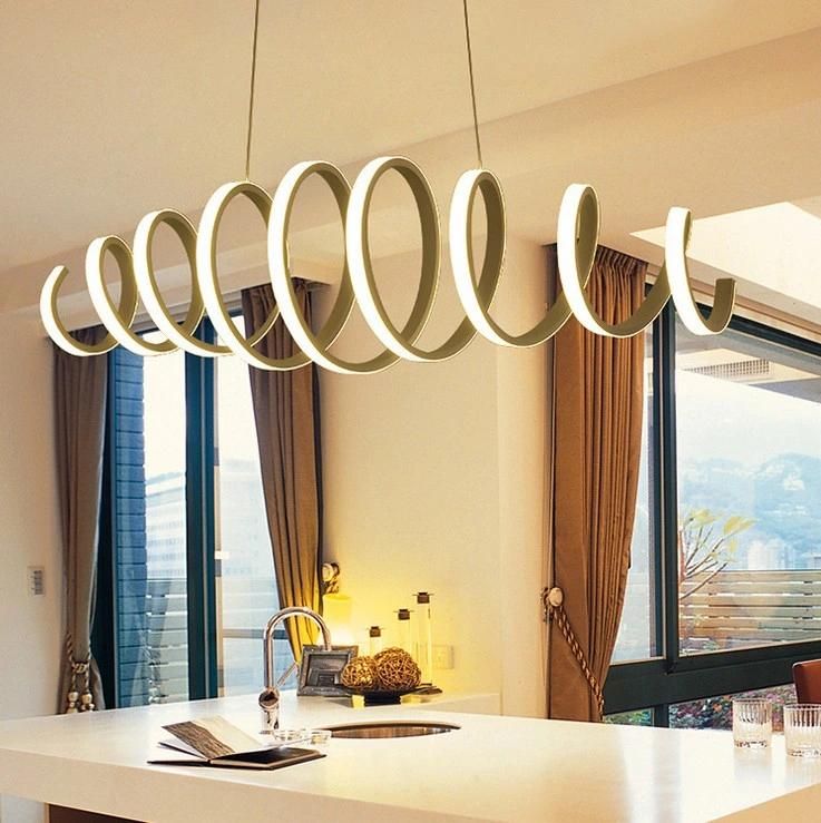 Modern Pull Down Round Pendant Light for Indoor Home Dining Room Kitchen (WH-AP-31)