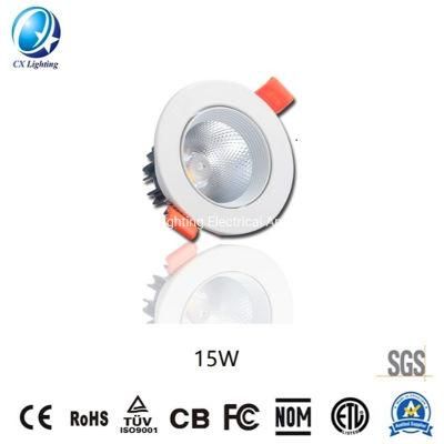 Supermarket Lighting COB Round Dimmable Surface Mounted Recessed 12W LED Downlight, 7W 15W 30W 40W Indoor LED Down Lights