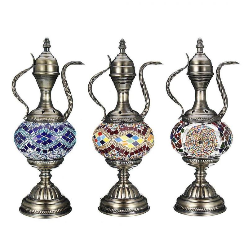 Romantic Table Lamp Decorative Light Turkish Lamp Glass Colorful Handmade Glass Table Lamp (WH-VTB-03)