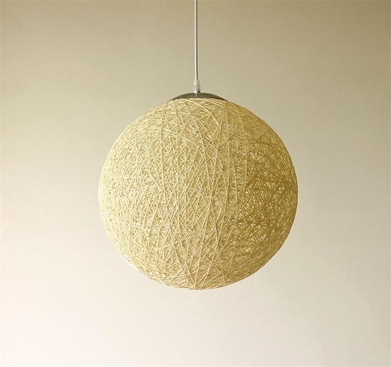 Rattan Hemp Ball Restaurant Modern Minimalist Casual Mood Chandelier Clothing Store Bar Bedroom Lamp Hemp Rope Chandelier