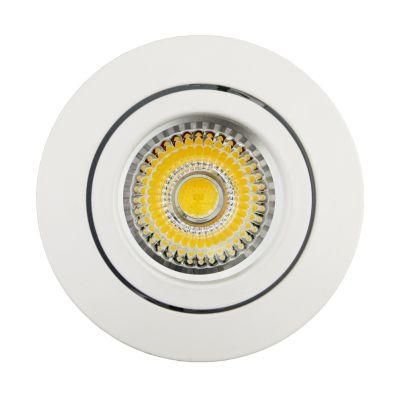 White Round Tilt Built-in Fixed Ceiling Luminaire Light Bracket (LT2202A)