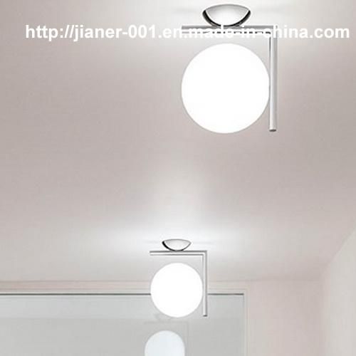 Simple and Fashion Bedroom Modern Glass Ceiling Lamp Lighting in Gold Color