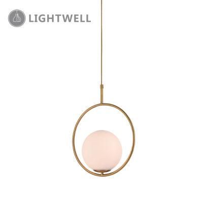 Simple Round Shape Glass Ball Pendant Lamp celiing lighting for Indoor Decoration