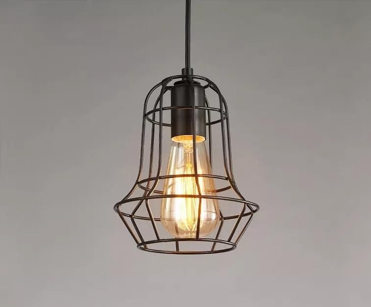 Loft Vintage Industrial Retro Pendant Lamp Edison Light E27 Holder Iron Restaurant Bar Counter Attic Bookstore Cage Lamp