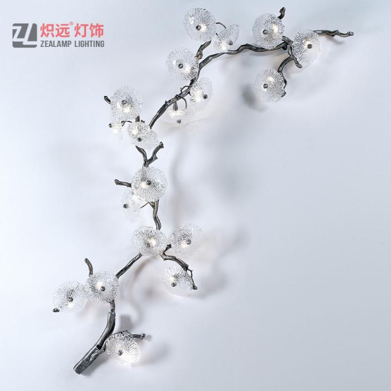 Irregular Circle Glass Lighting Customized Color Copper Sconce