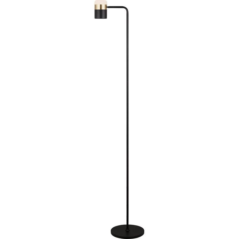 Nordic Floor Lamp MID Century Modern Standing Lamp for Livingroom Bedroom Office Tall Pole Light with GU10 Bulb with Floor Switch on Cable Matt Black Matt Brass