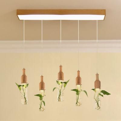 LED Creative Restaurant Bar Counter with Aquatic Plant Garden Pendant Lamp