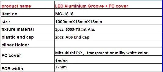 Excellent Heat Dissipation Customised Aluminium Profile with PC Cover