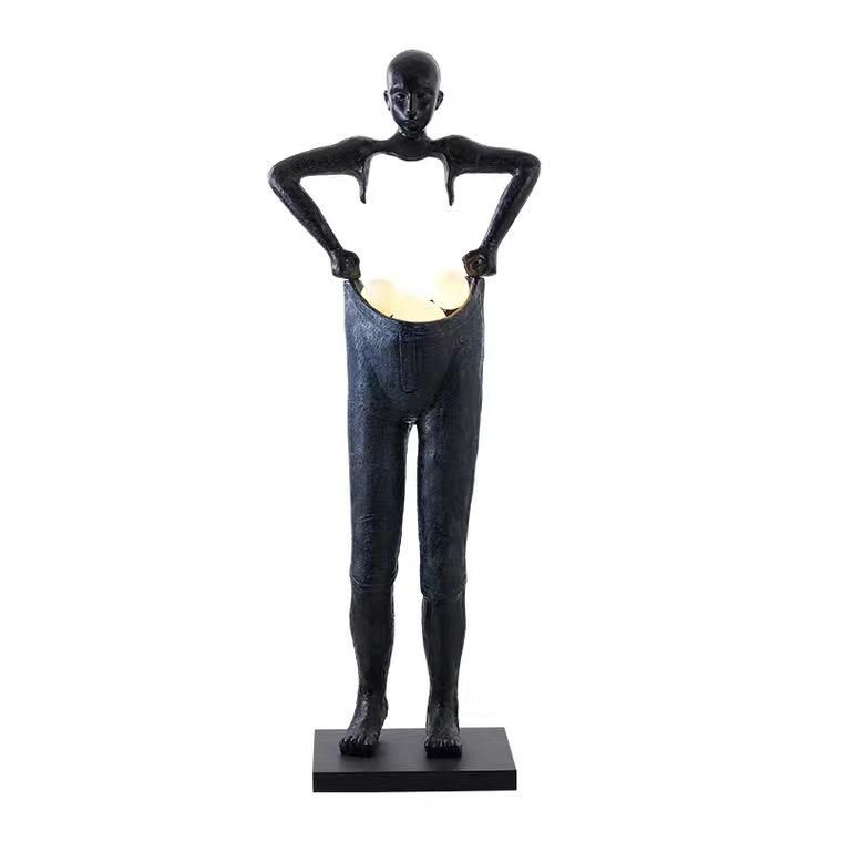 Nordic Art Sculpture Figure Trousers Large Abstract Resin Sculpture Ornaments Landscape Decoration Crafts Floor Lamp