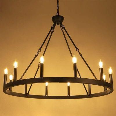 Living Room Modern Pendant Lamp Simple Round Atmosphere Home Creative American Restaurant Cafe Chandelier