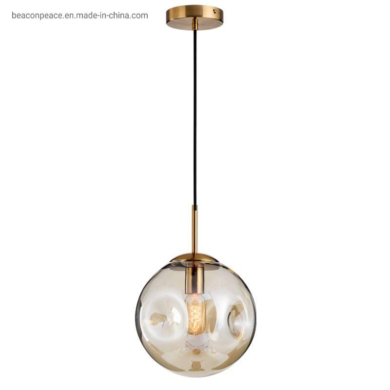 Smoked Glass Globe Decorative Modern Pendant Light