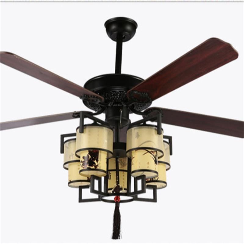 Nordic Modern Glass Lampshade Indoor Lighting Bedroom LED Remote Control Ceiling Fan