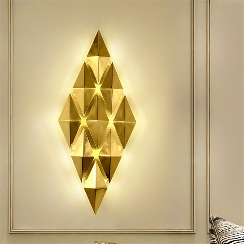 Living Room TV Background Wall Bedroom Bedside Wall Lights Iron Art Metal Flower LED Wandlamp