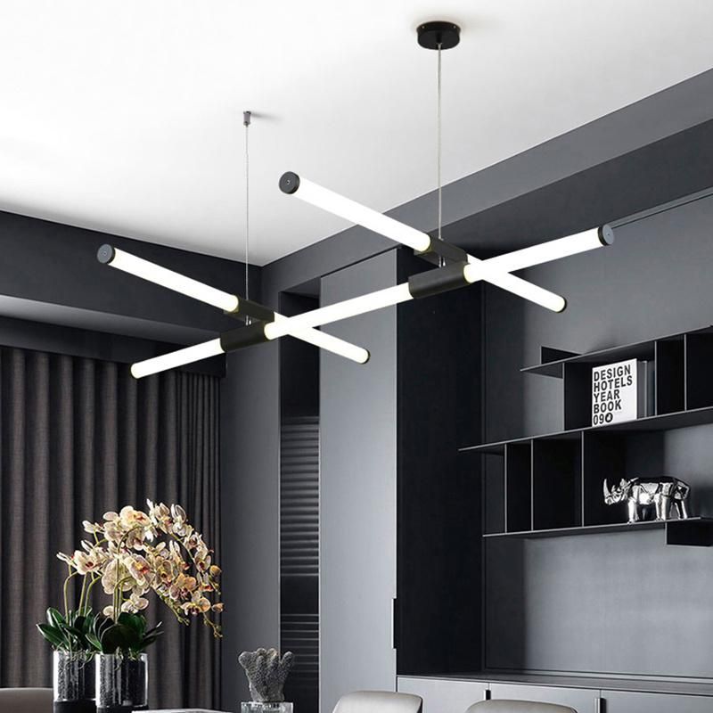 Modern Creative Lamp Tube Style Hotel Lobby Restaurant Chandelier Lamp