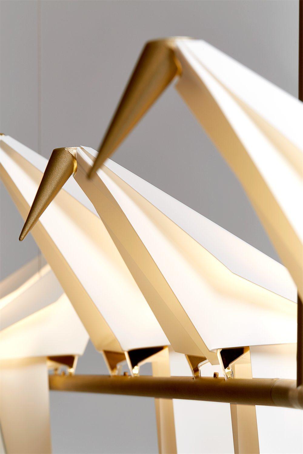 Nordic Simple Paper Crane Shape Home Decorative Design Chandeliers LED Hanging Pendant Light Floor Lights