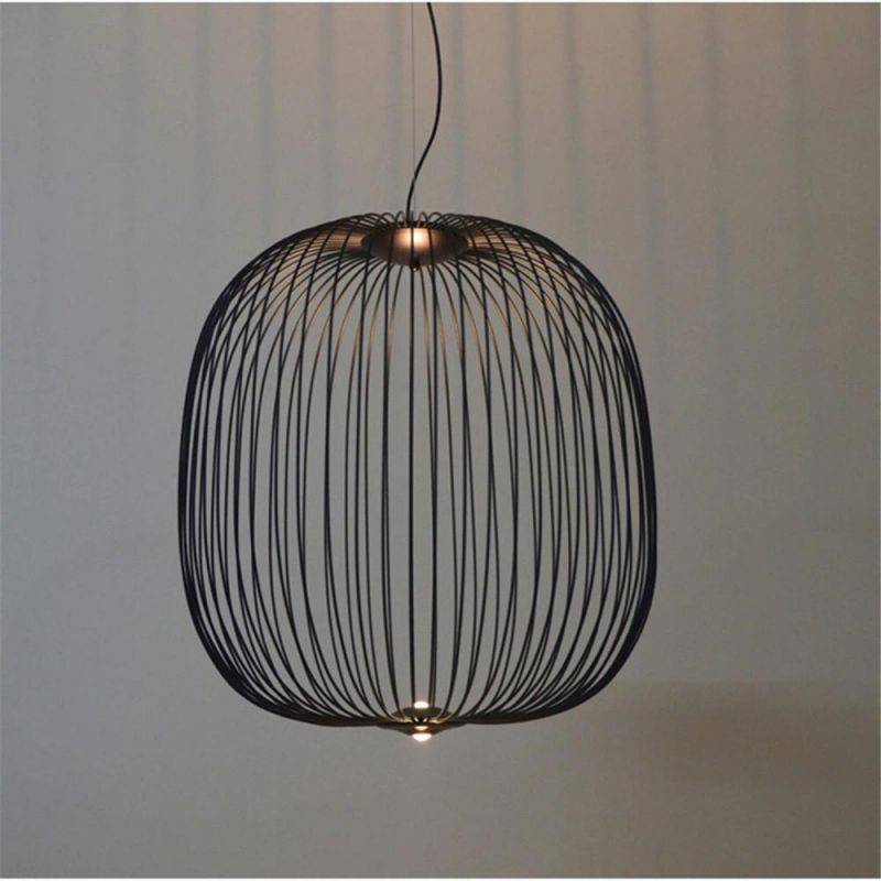 Pendant Lights Iron Birdcage Hanging Lamp for Living Room Bedroom Dining Room Hotel Bar Decor Loft Luminaire Suspension