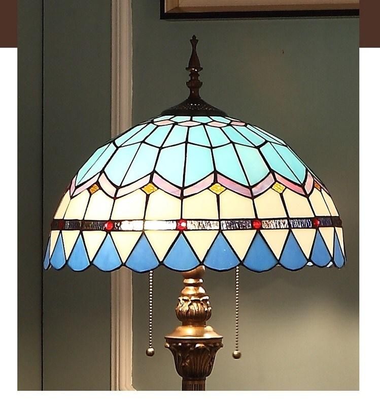 Blue Mediterranean Simple Modern Living Room Lamp Fashion Creative Warm Color Art Study Bedroom Floor Lamp