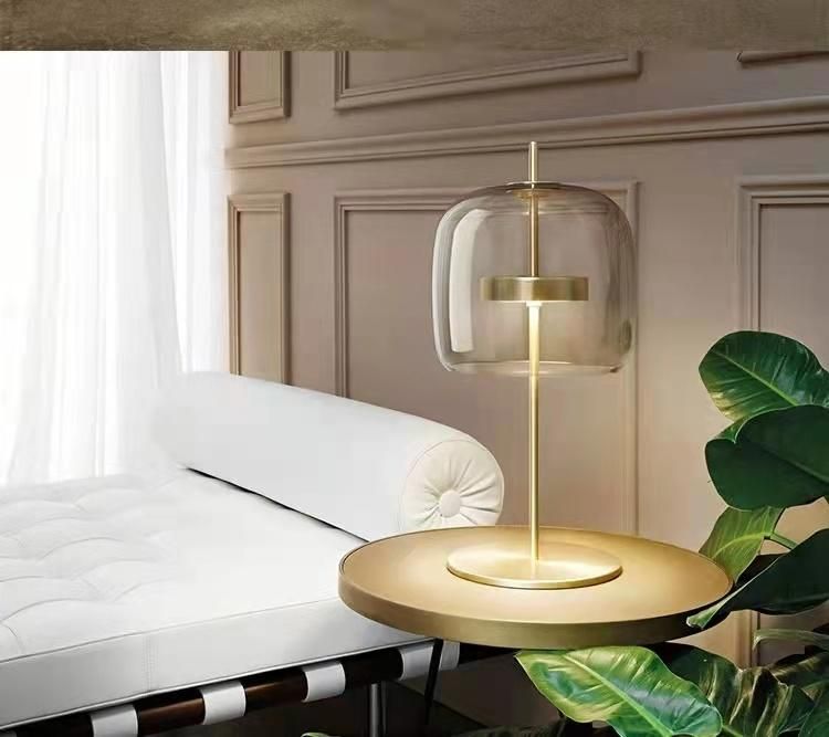 Nordic Bedside Counter Lamp Simple Creative Living Room Warm Romantic Bedside Bedroom Study Hotel Glass Lamp