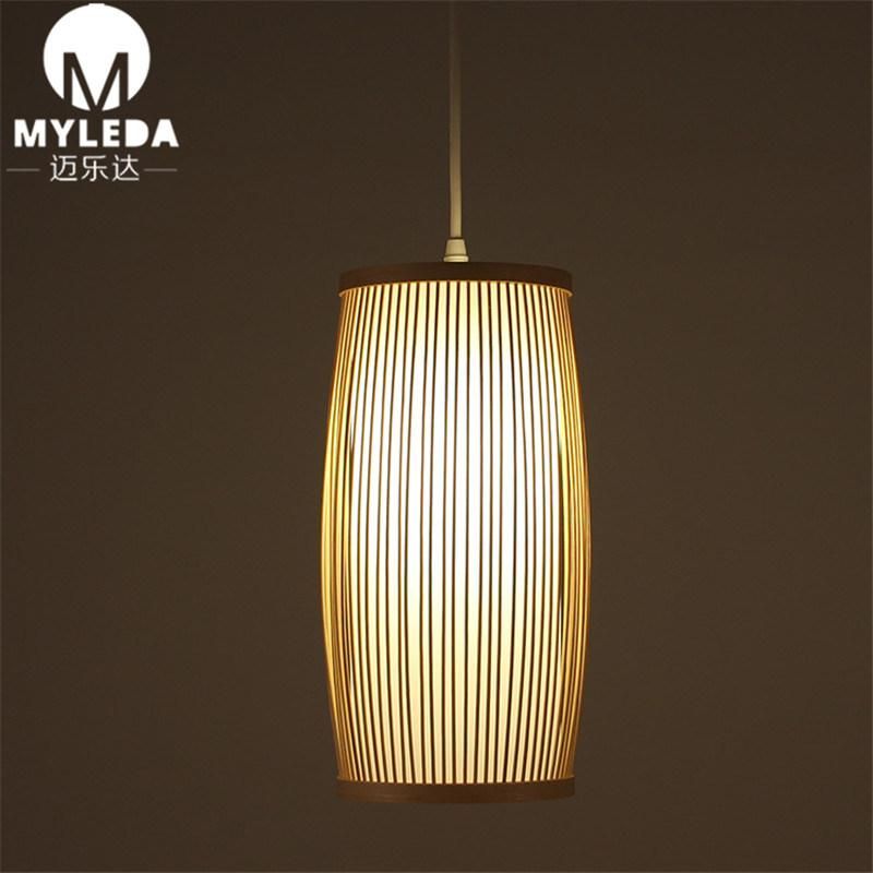 Japanese Style Bamboo Wooden LED Pendant Lighting for Restaurant Decoration