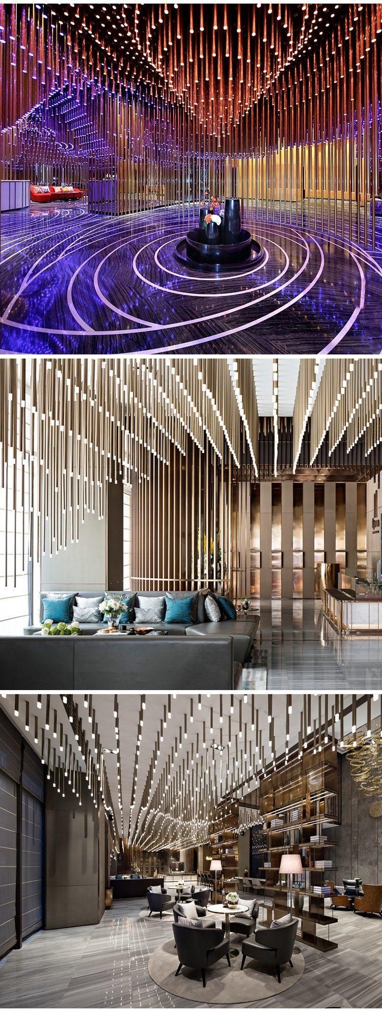 Creative Lamp Commercial Center Hotel Exhibition Hall Luxury Aluminum Custom Project LED Chandelier