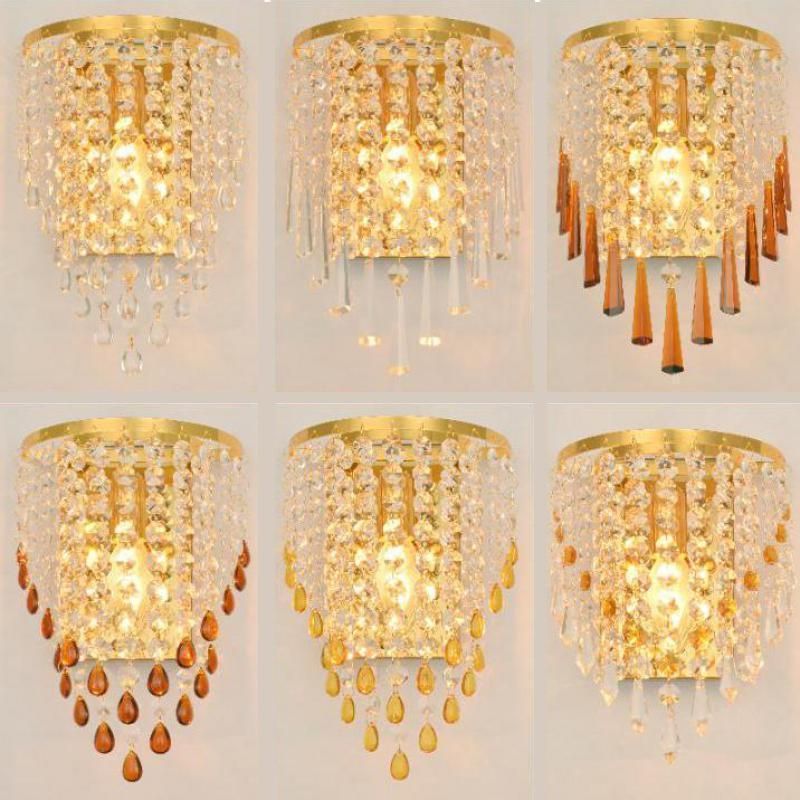 Indoor Home Sconce Crystal Wall Light Chrome Left Right Silver Wall Lamp Sconce (WH-OR-154)