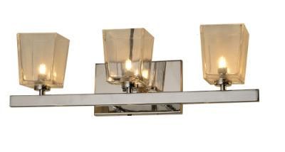 Simple 3 Light Vanity Wall Sconce Light with Clear Glass
