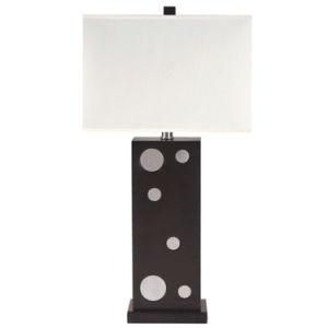 Parchment Square Shade Mahogany Desk Lamp for Hotel Guestroom