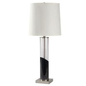 Hot Sale Modern White Fabric Shade Table Lamp with Glass Body