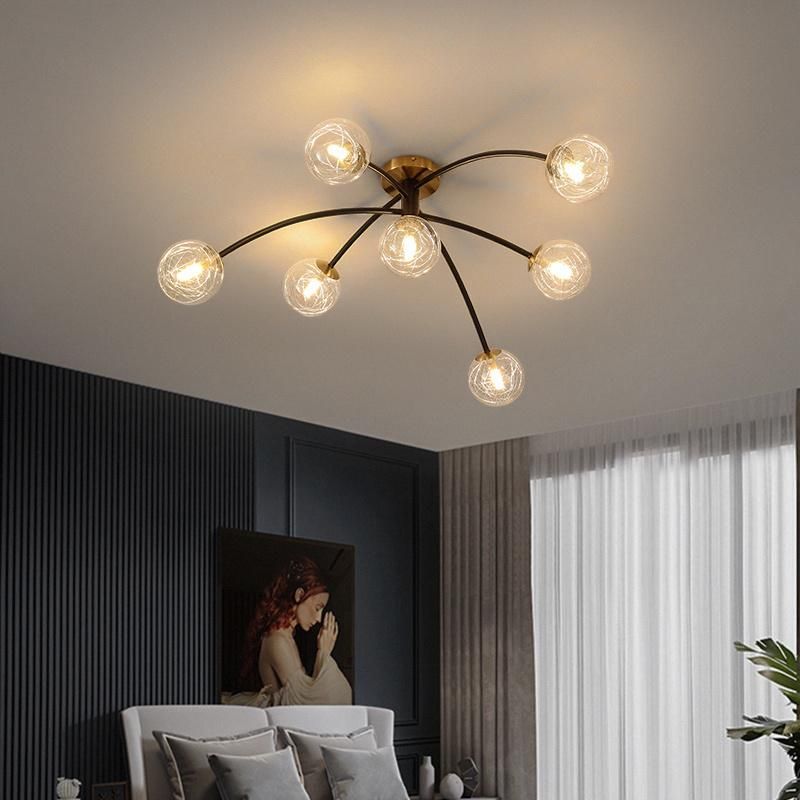 White Transparent Lampshade Hotel Lamp Living Room Lamp Ceiling Lamp LED