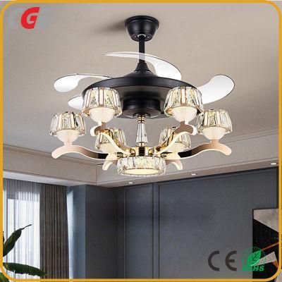 Hot Selling Luxury Safe and Reliable Metal Chandelier with LED Fan