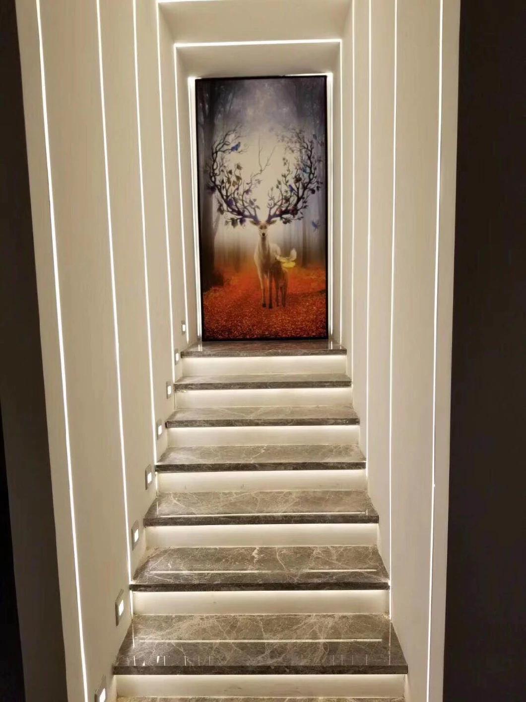 Alu LED Indirect Light Profile Surface Mounted Staircase Aluminum Angle Nosing Profile for Stair Step Aluminum Light
