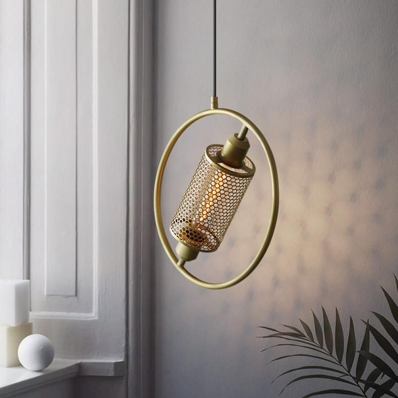 Simple Round Pendant Light Industrial Creative Personality Bedroom Cafe Decorative Postmodern Pendant Lamp (WH-AP-110)