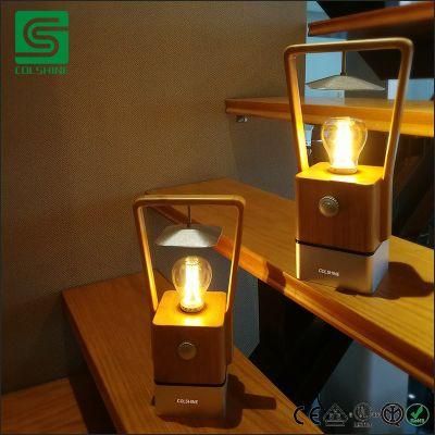 Dimmable LED Bamboo Table Bedside Lantern Lamp for Home Decoration